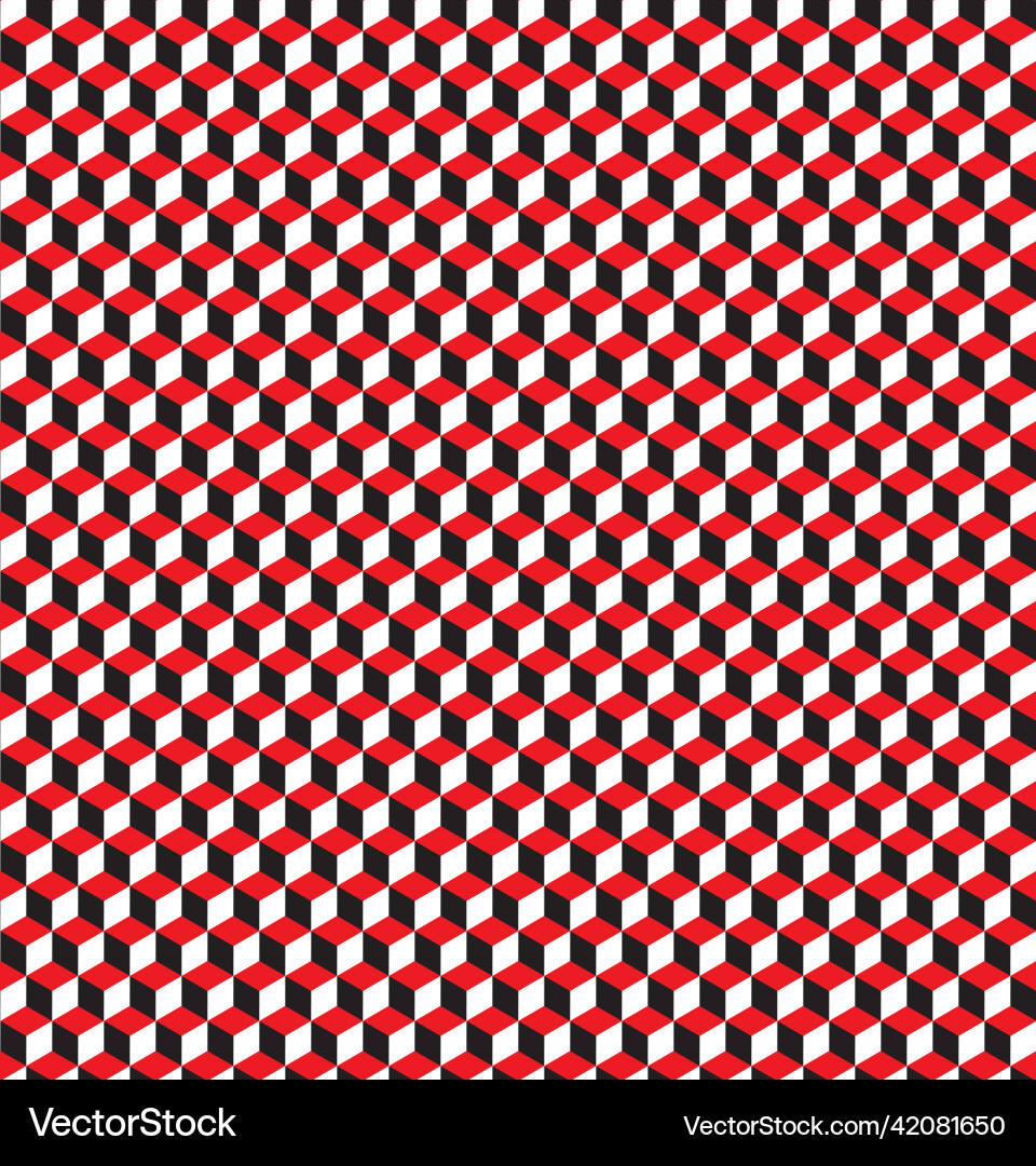 Seamless geometric volume pattern 3d cube shapes Vector Image