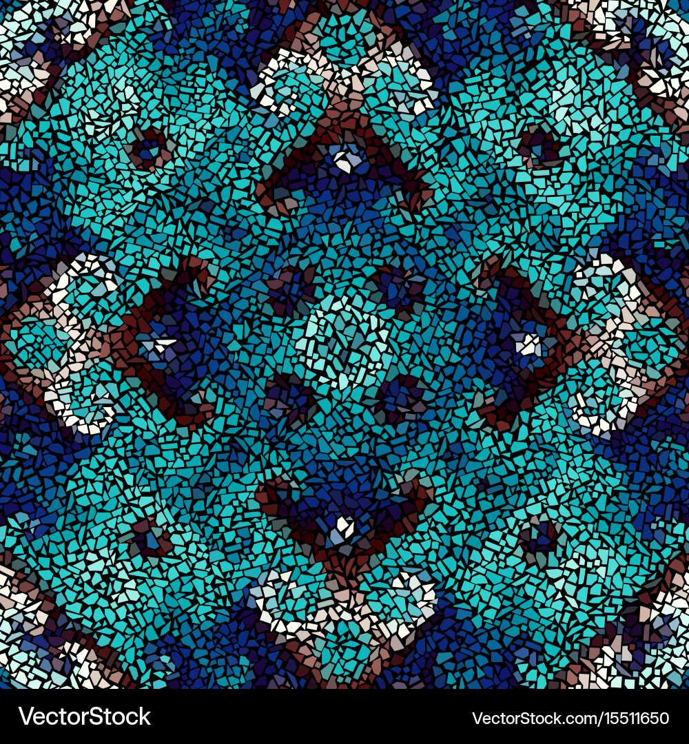 Seamless mosaic art pattern Vector Image