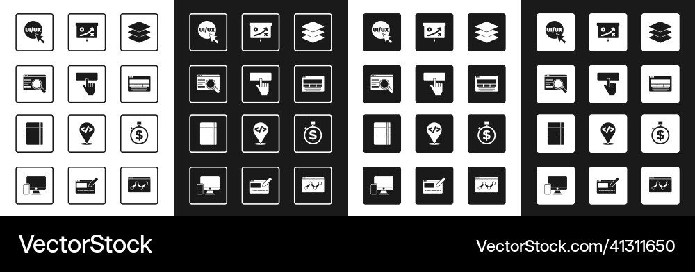 Set layers keyboard ui or ux design planning Set layers keyboard ui or ux design planning Vector Image
