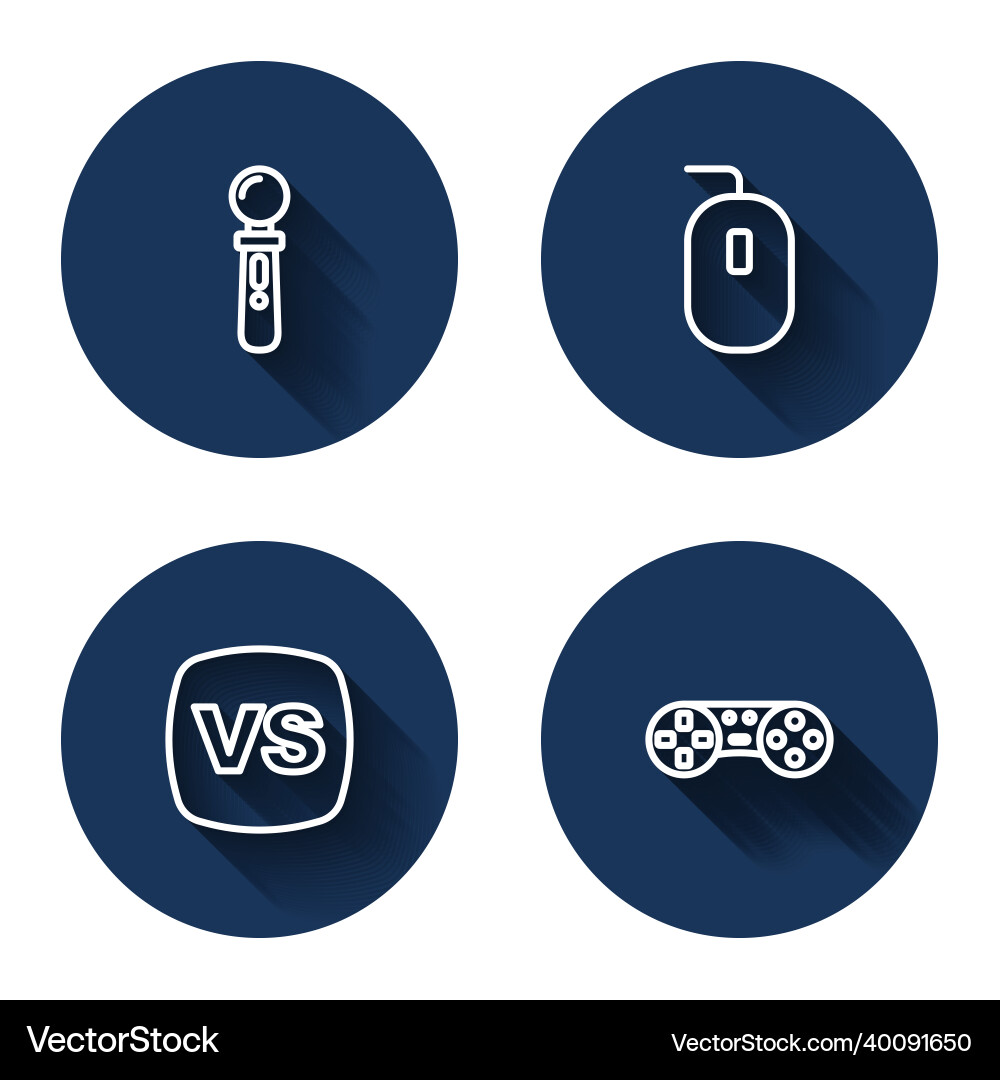 Set Zeile vr Controller Spiel Computer Maus vs vektorbild