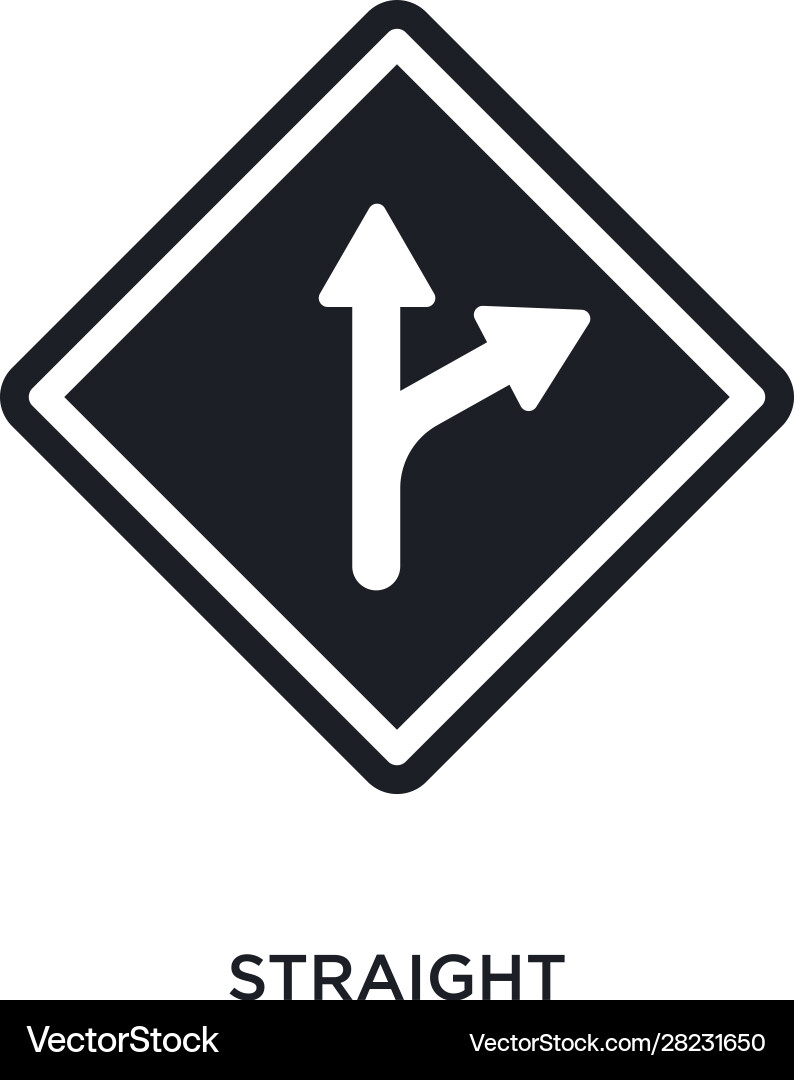 Straight isolated icon simple element from Vector Image