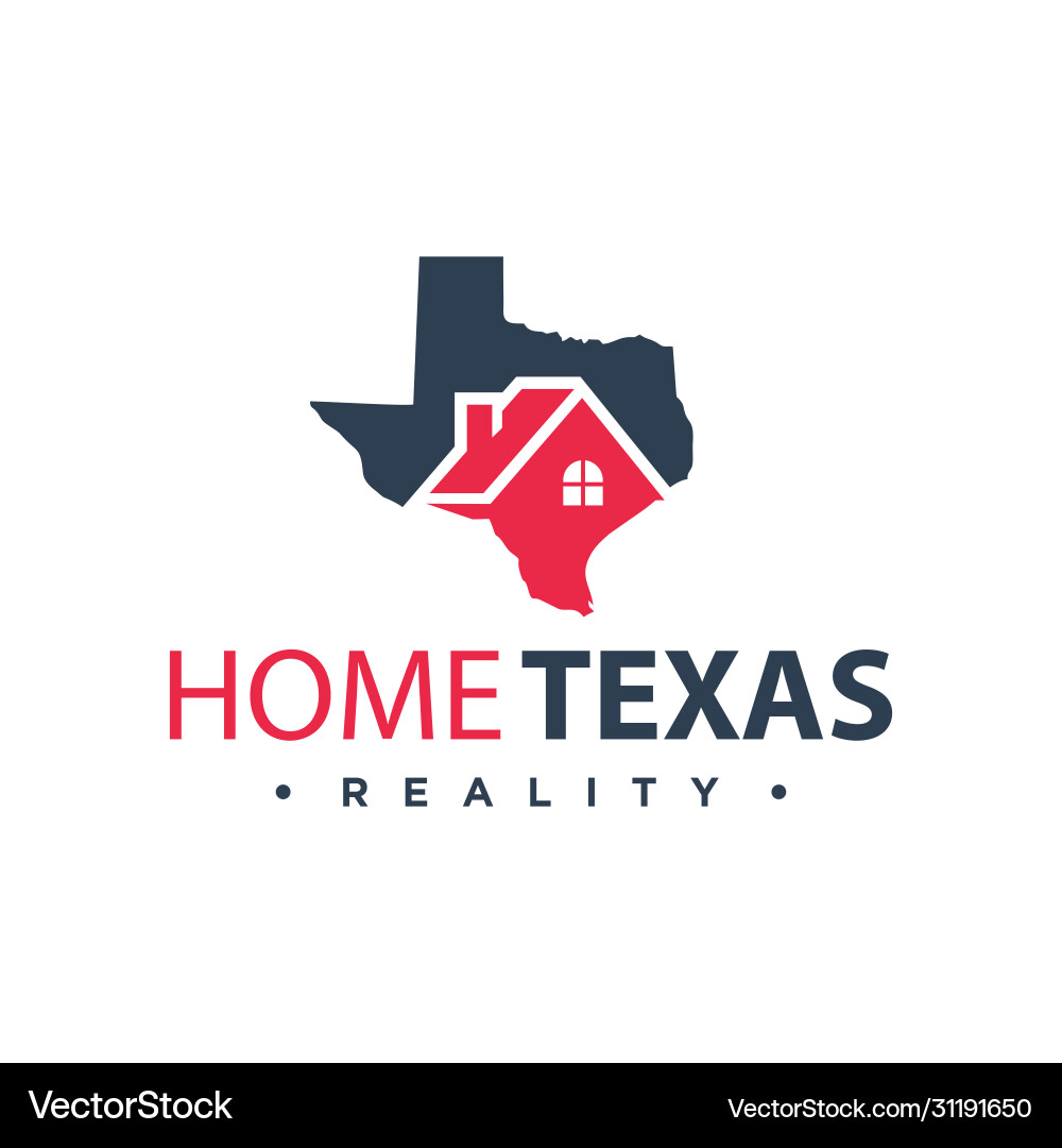 Texas House Logo - Real Estate – Royalty-Free Vector | VectorStock, image size:1000x1080
