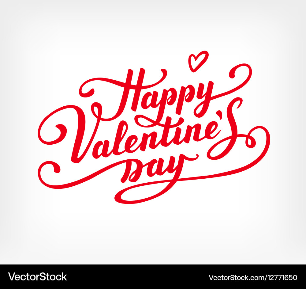 Valentine's Day Script Text vector image