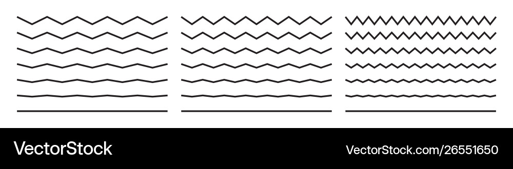 Wave lines wavy zigzags and squiggly pattern Wave lines wavy zigzags and squiggly pattern vector image