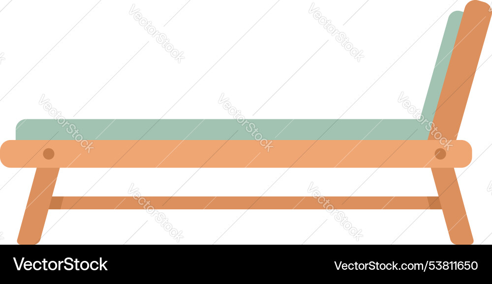 Wooden bench with backrest standing for rest Wooden bench with backrest standing for rest Vector Image