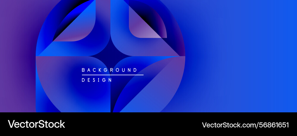 Abstract blue design overlapping shapes create vector image