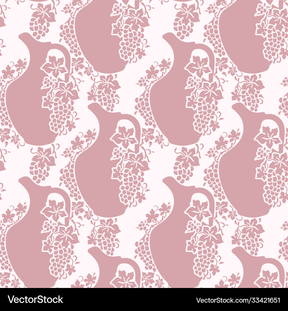 Classical delicate seamless pattern with grapes Classical delicate seamless pattern with grapes vector image