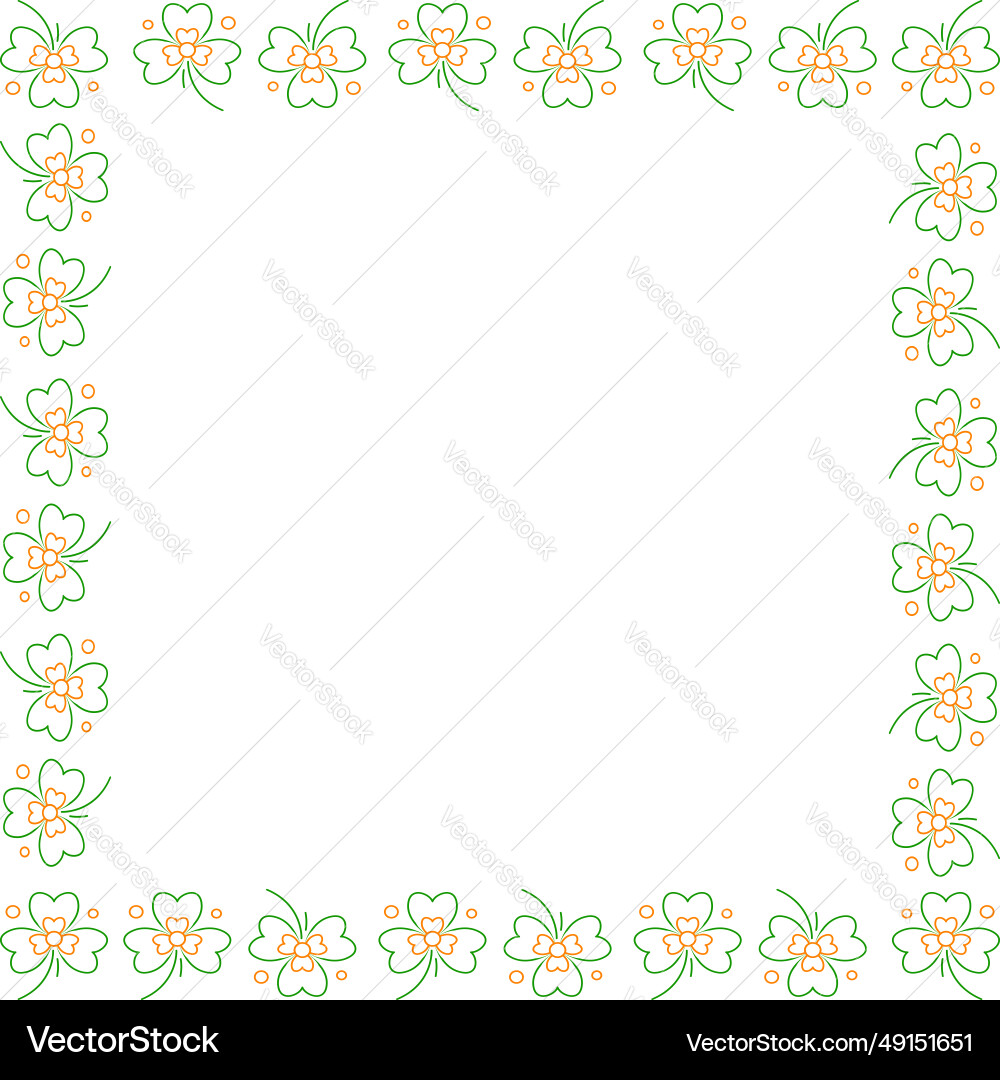 Cloverleaf element design pattern frame collection Vector Image