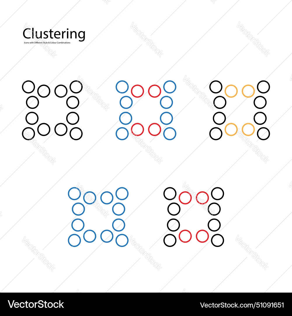 Clustering analysis icon design Vector Image