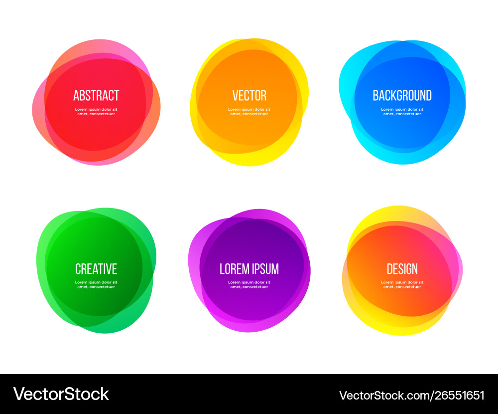 Colorful Abstract Round Shapes vector image