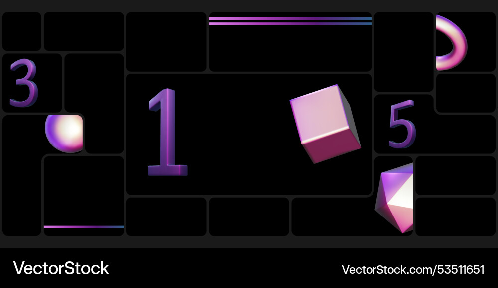 Dashboard template for image gallery rectangle Dashboard template for image gallery rectangle Vector Image