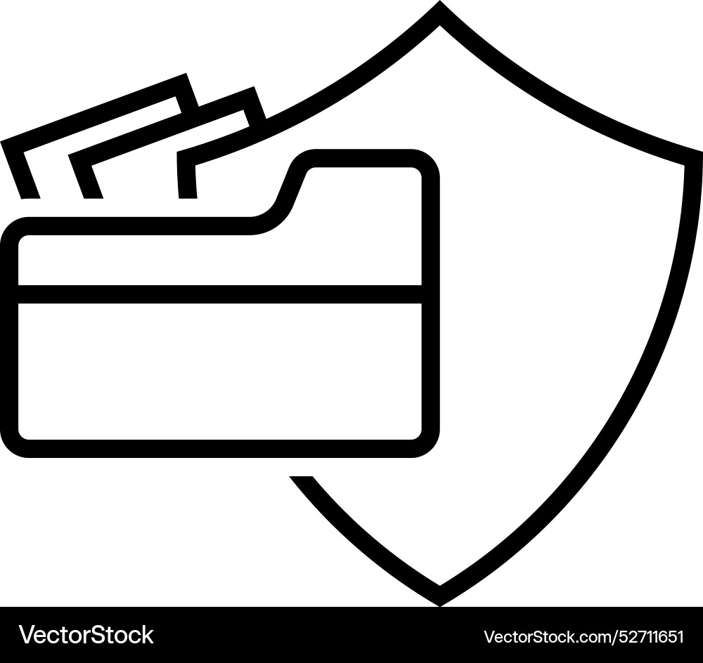 Folder tick secure security web Vector Image