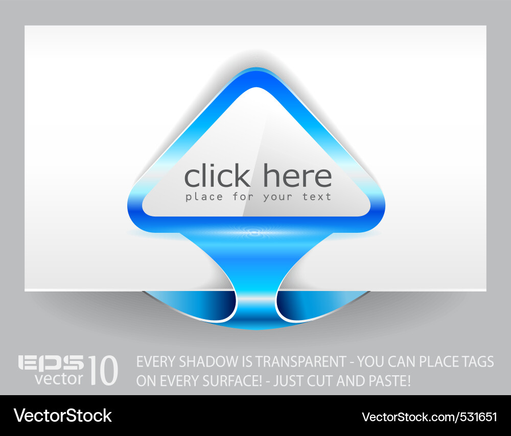 Glossy Arrow Pointer vector image