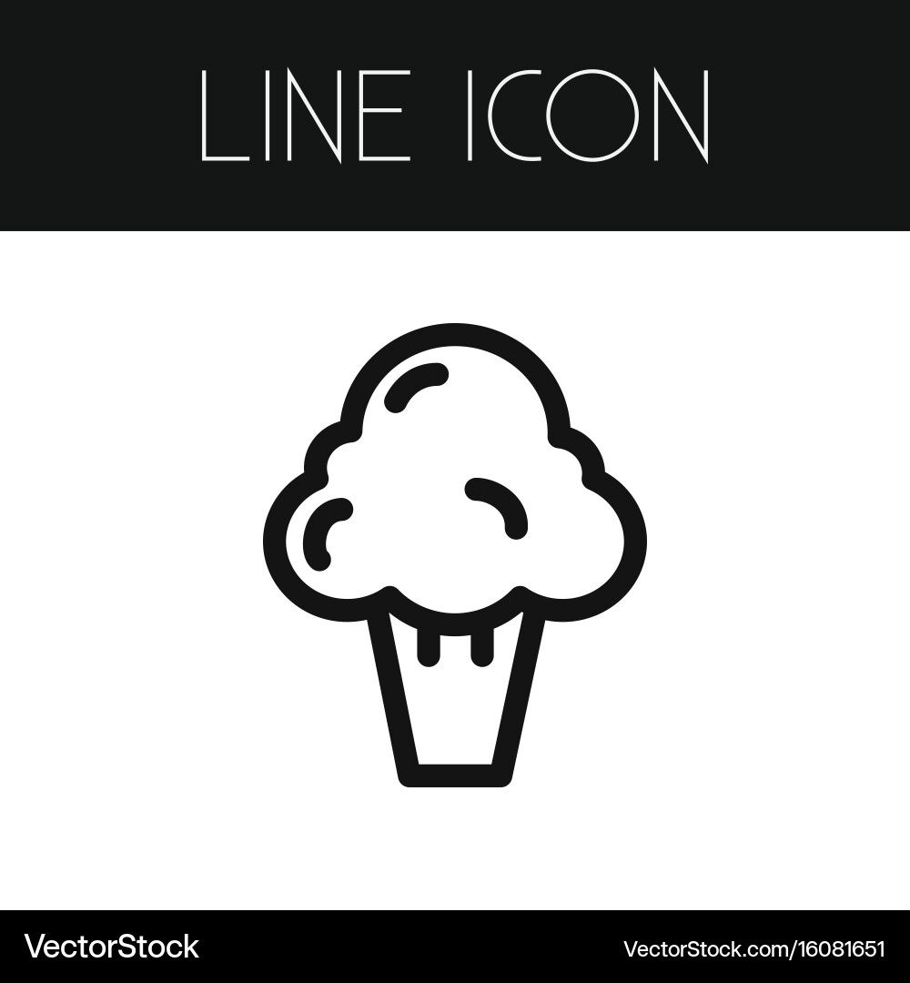 Isolated lettuce outline cabbage element vector image
