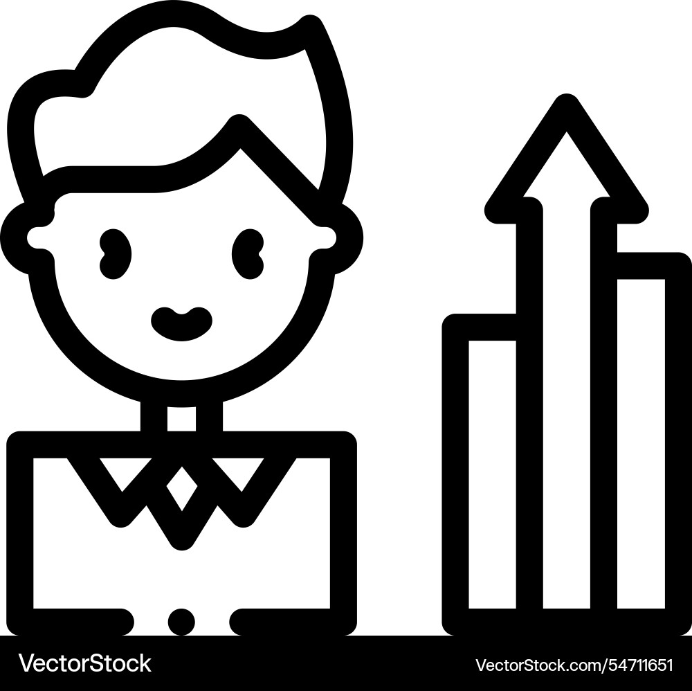 Man icon thin linear style design isolated Man icon thin linear style design isolated vector image