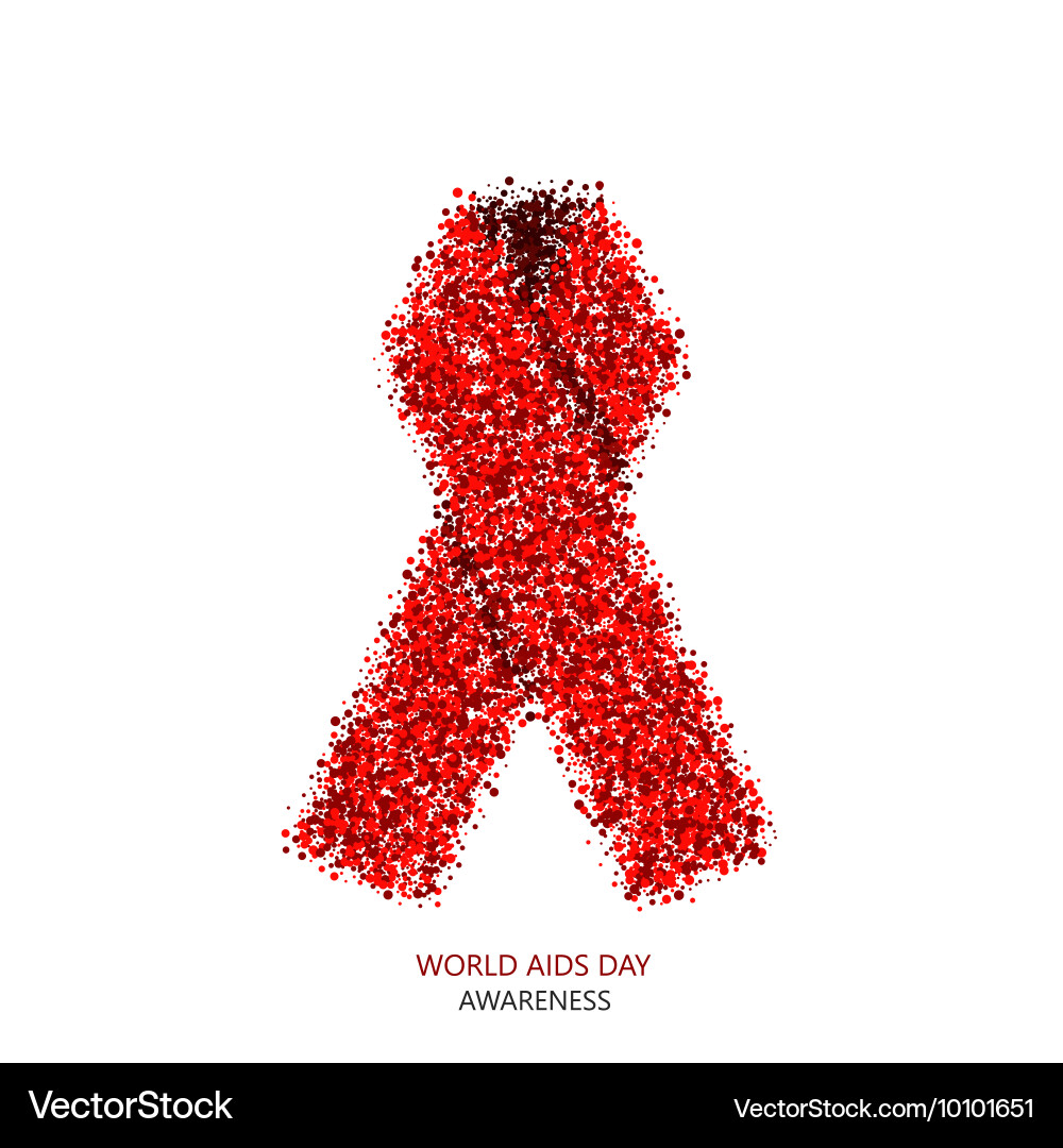 Modern aids awareness circles design Vector Image