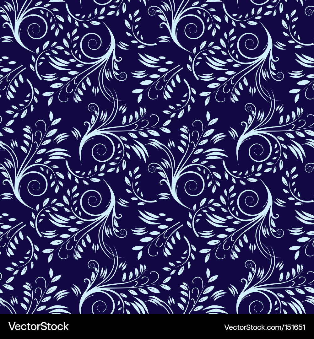 Ornate Floral Damask Background Vector Image