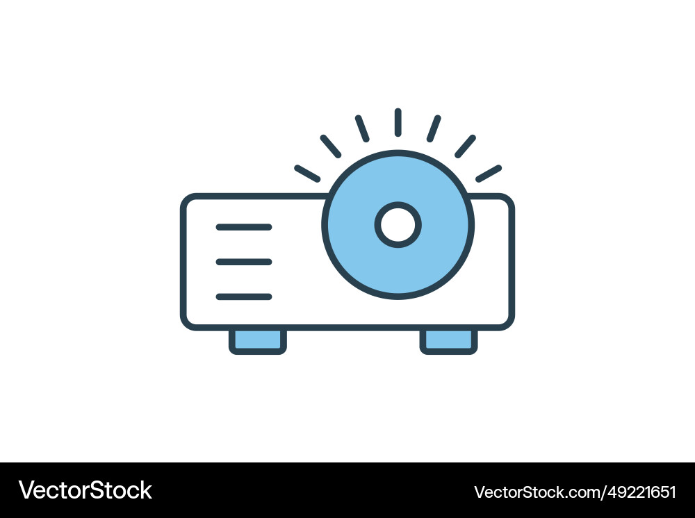 Projector icon related to device computer Projector icon related to device computer vector image