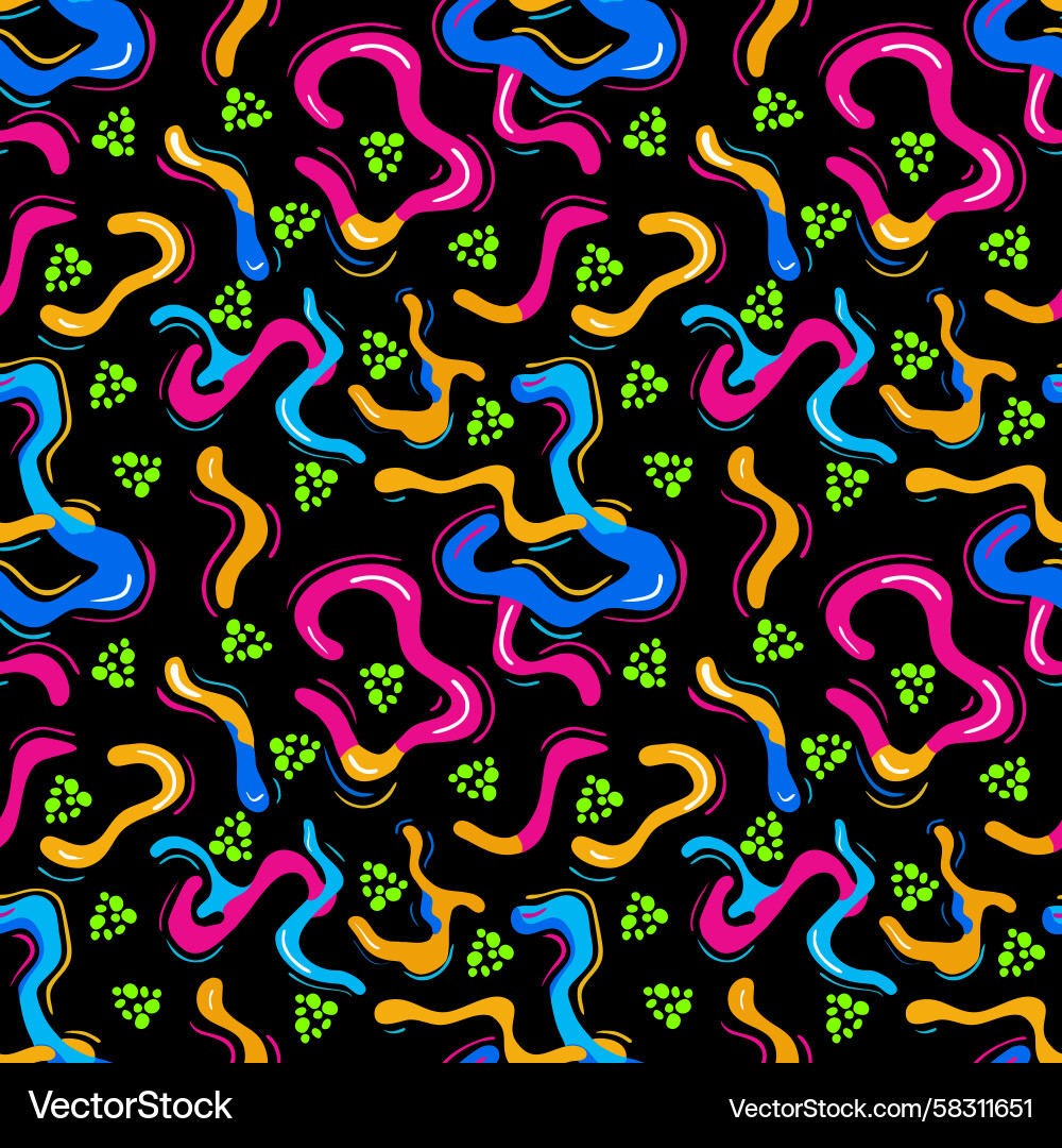 Retro Abstract Pattern - Wavy Lines Vector Image
