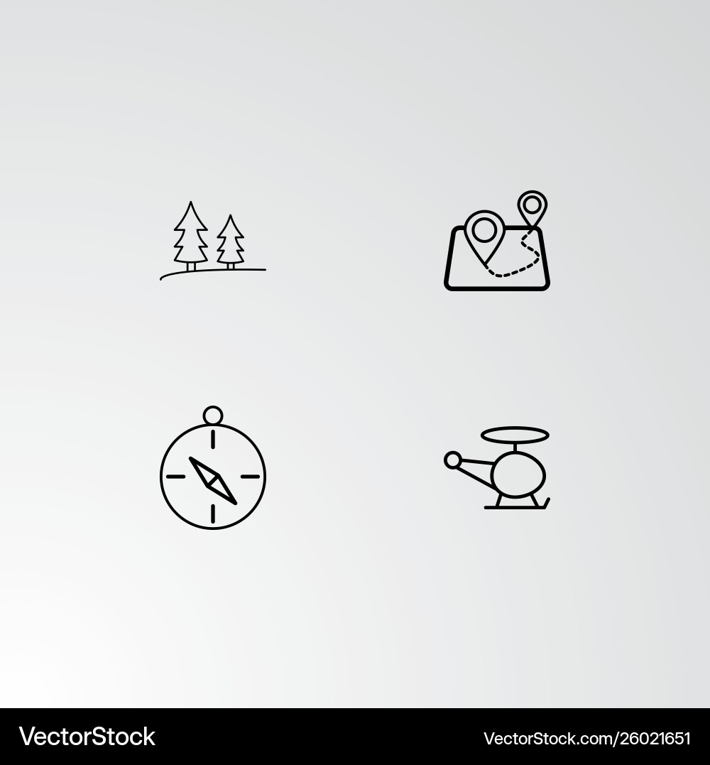 Set 4 perfect icons for navigation Vector Image