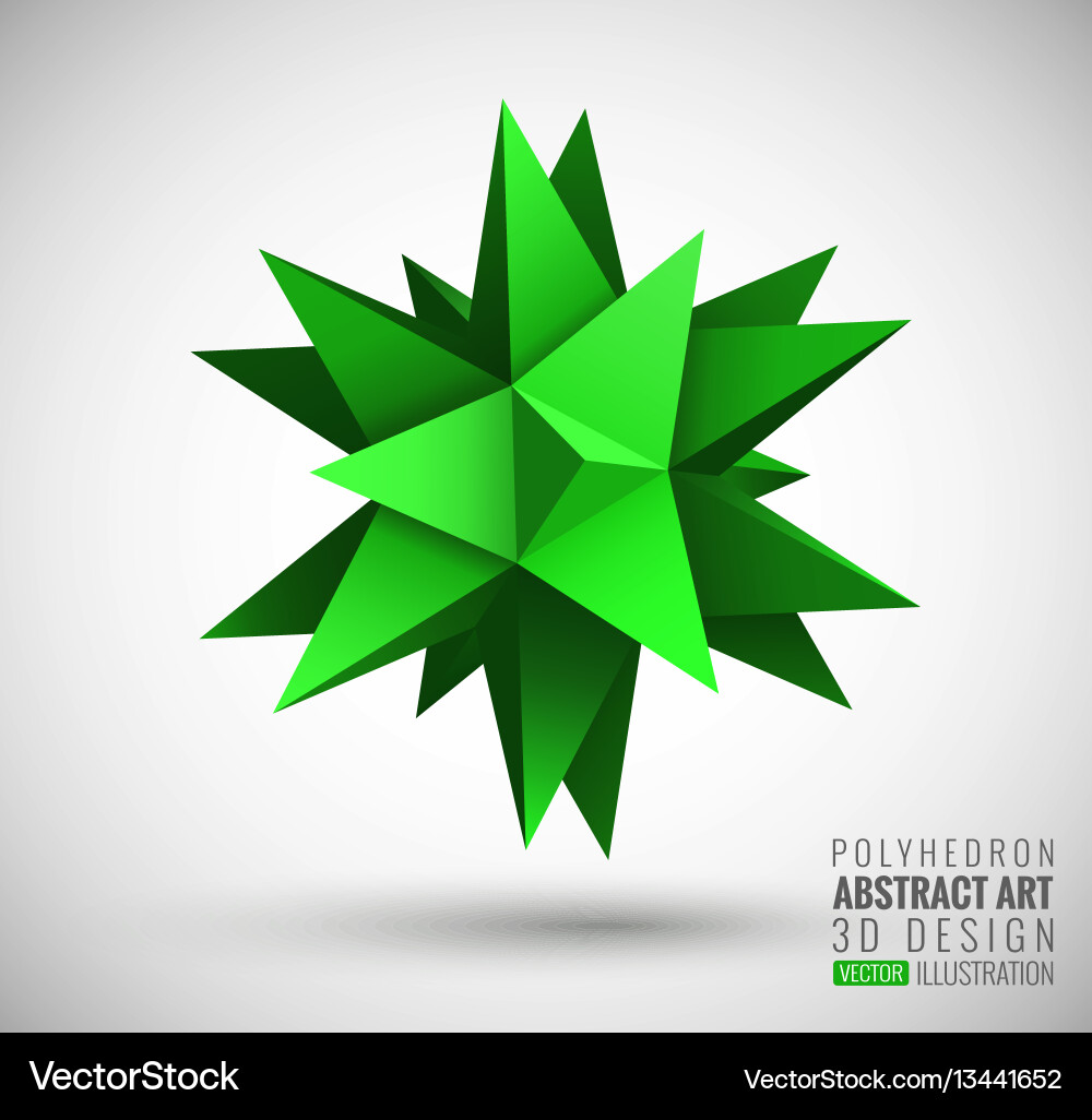 Abstract explosion polyhedron Abstract explosion polyhedron Vector Image