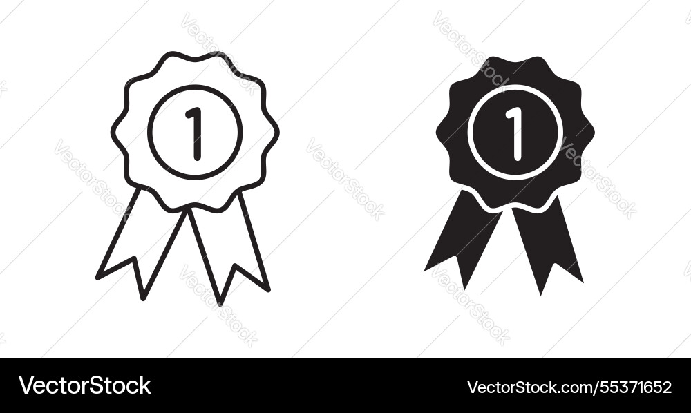 Badge icon set in thin line for web Badge icon set in thin line for web Vector Image
