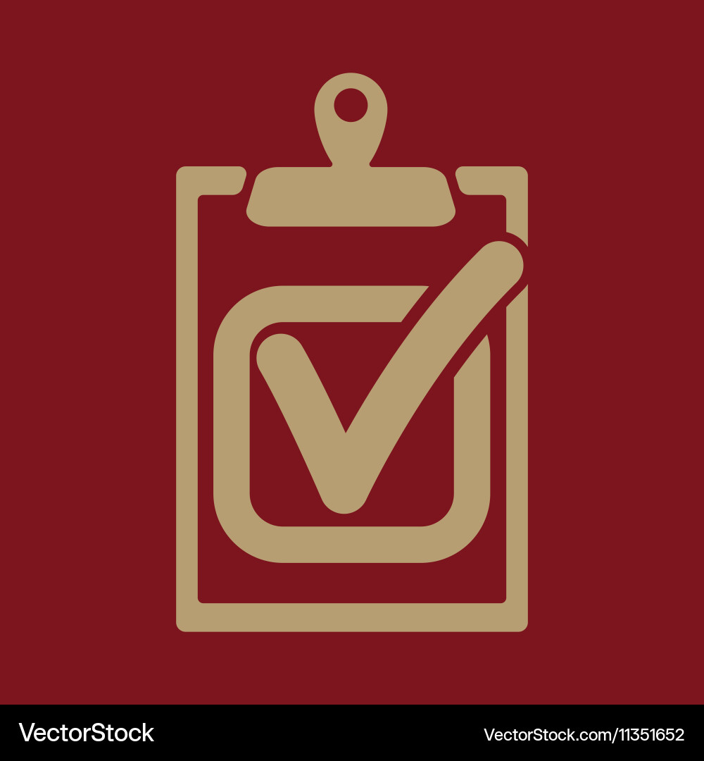 Checklist icon clipboard and executed task vector image