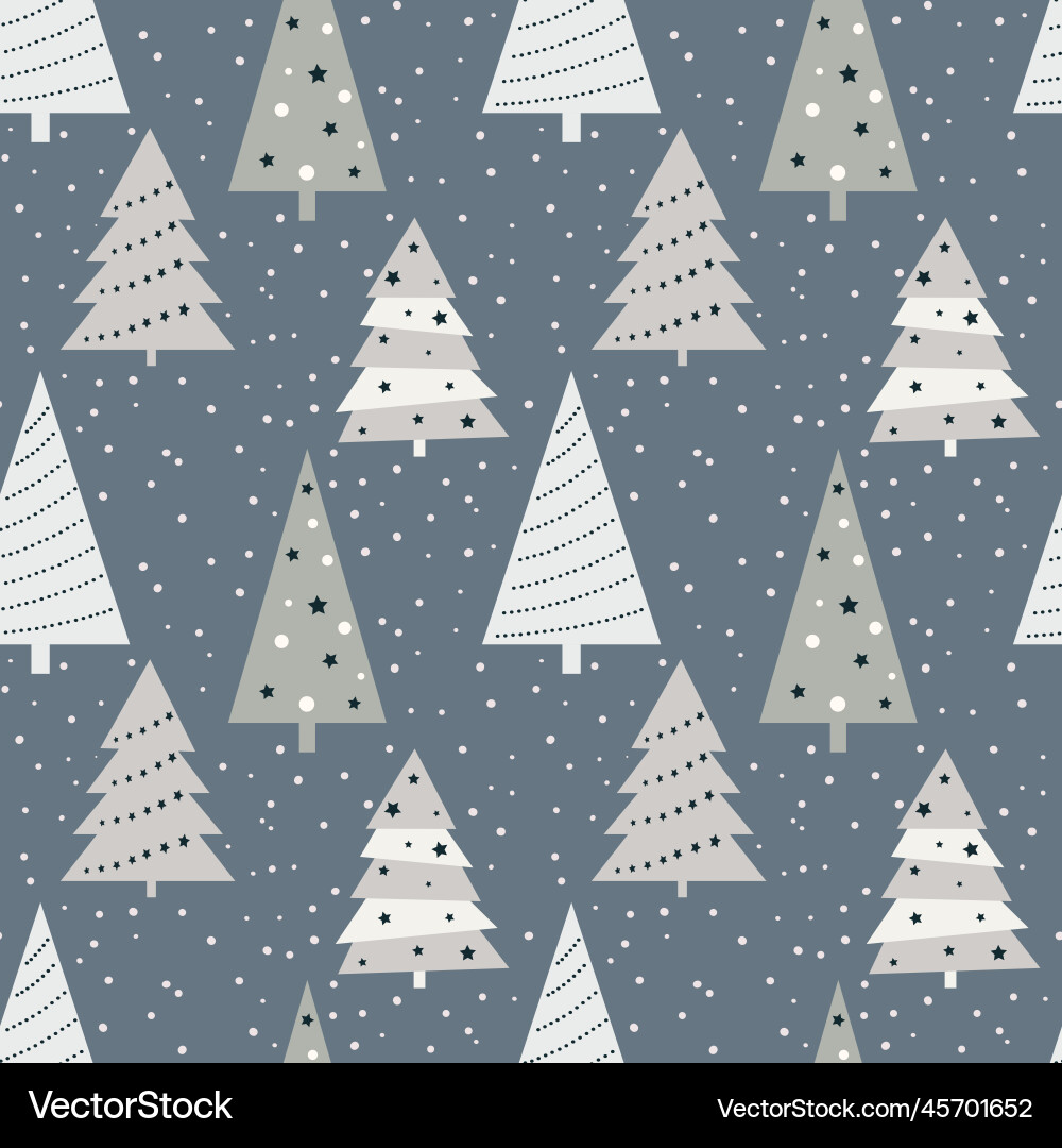 Christmas seamless pattern with tree Christmas seamless pattern with tree Vector Image
