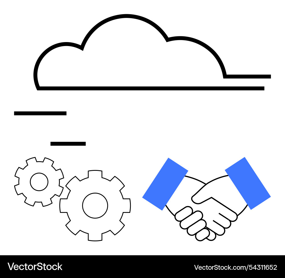 Cloud computing and collaboration concept Vector Image