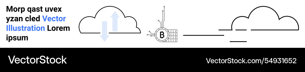 Cloud computing concept with data transmission Cloud computing concept with data transmission vector image