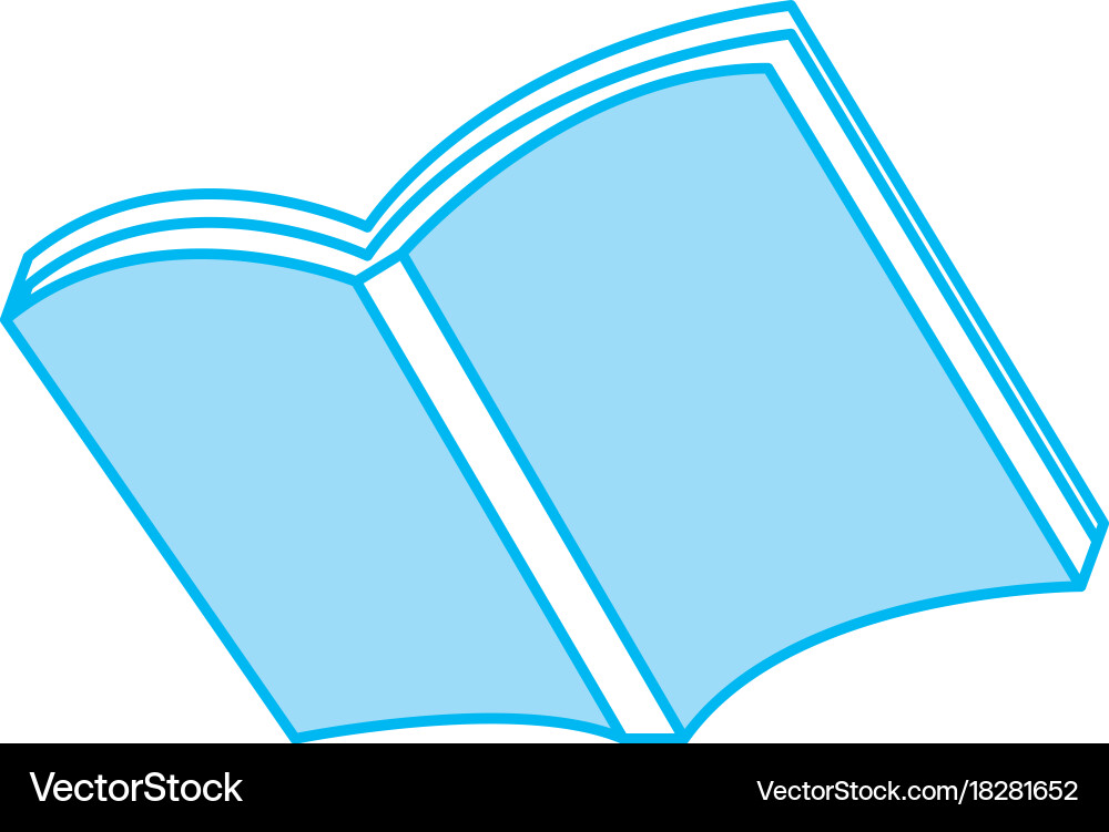 Contour open notebook paper document notes object vector image