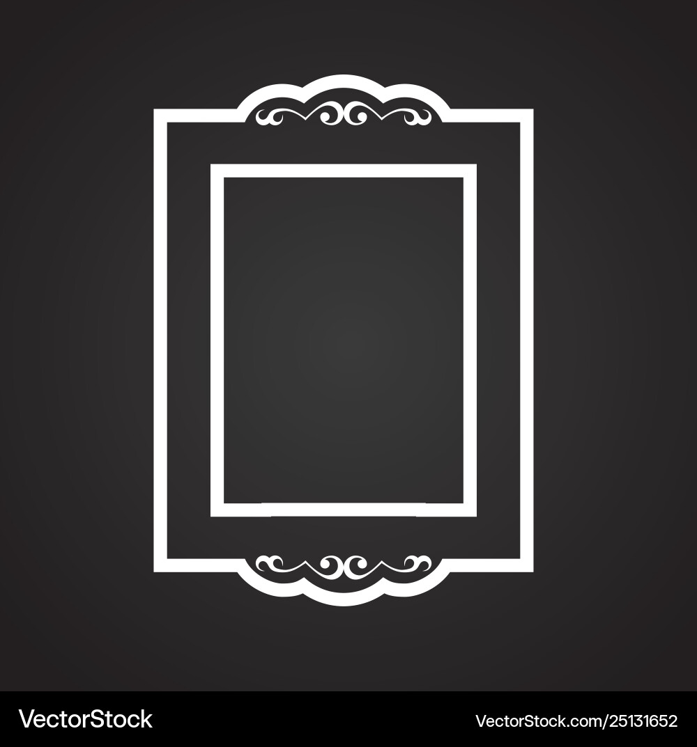 Frame icon on background for graphic and web Vector Image