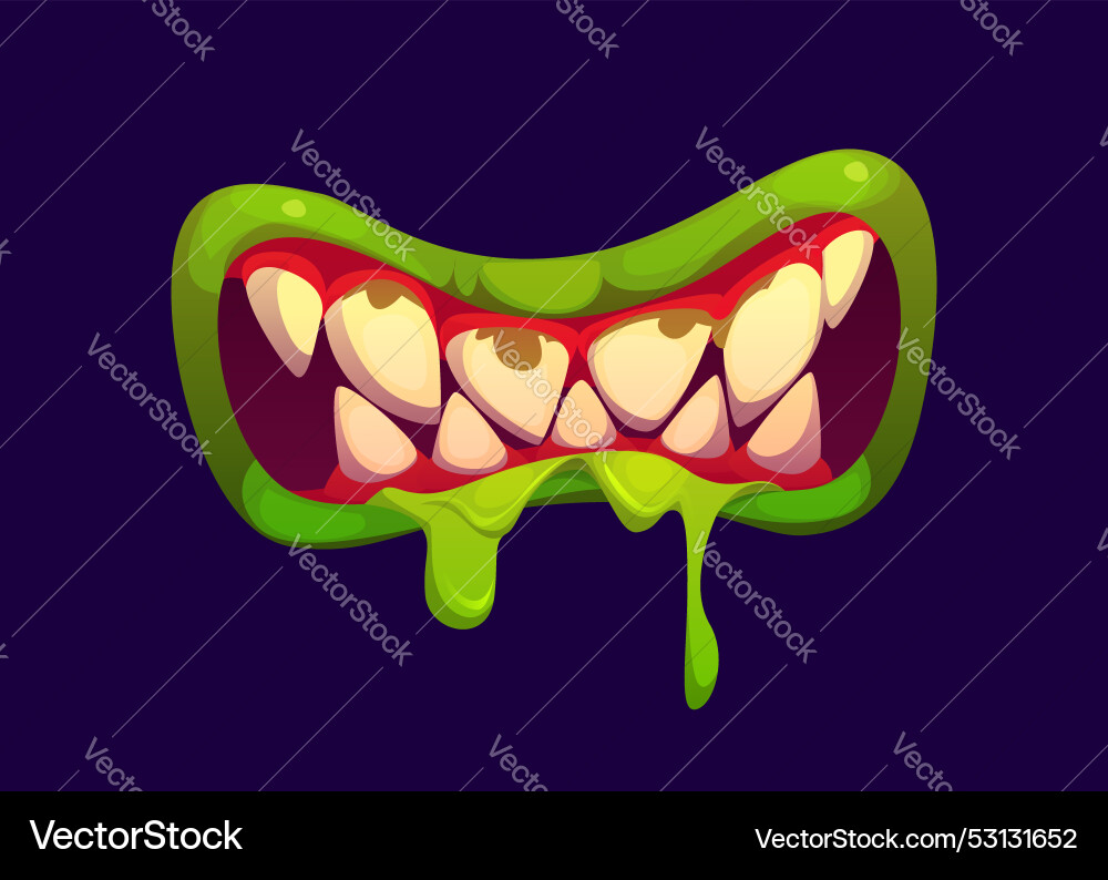 Halloween Monster Mund mit tropfendem Speichel Halloween Monster Mund mit tropfendem Speichel vektorbild