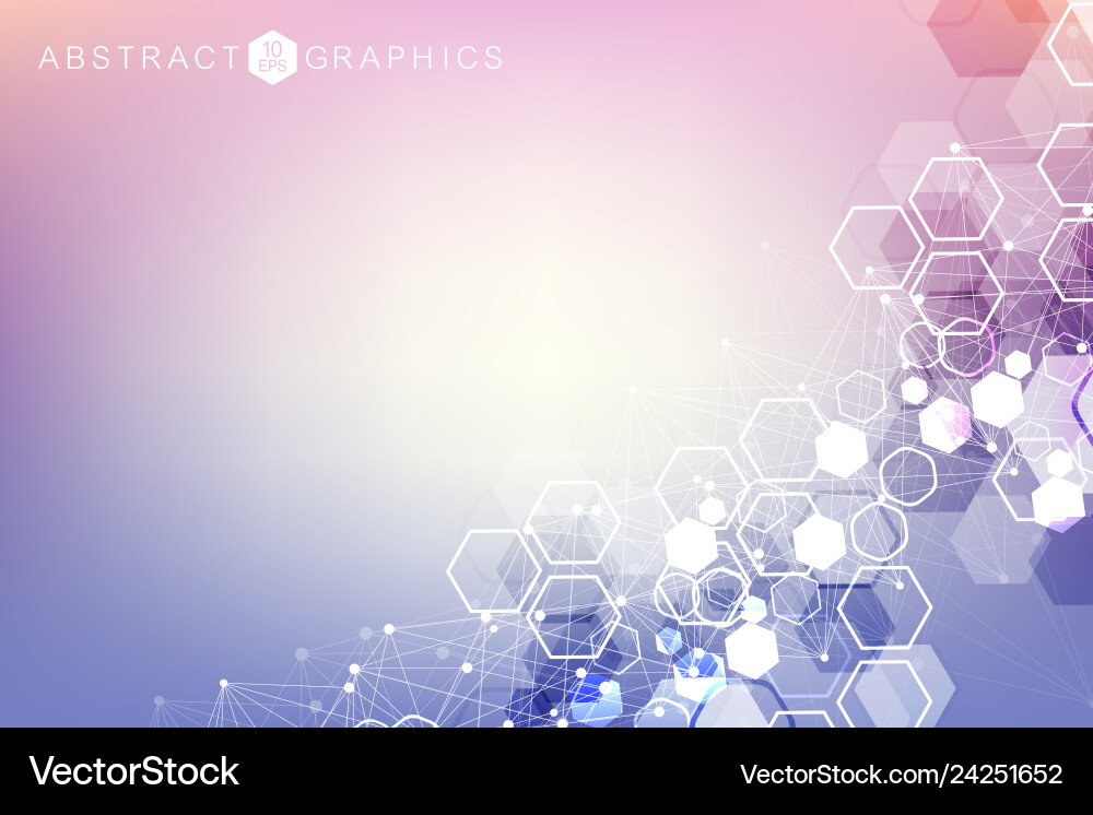Hexagonal abstract background big data Hexagonal abstract background big data vector image