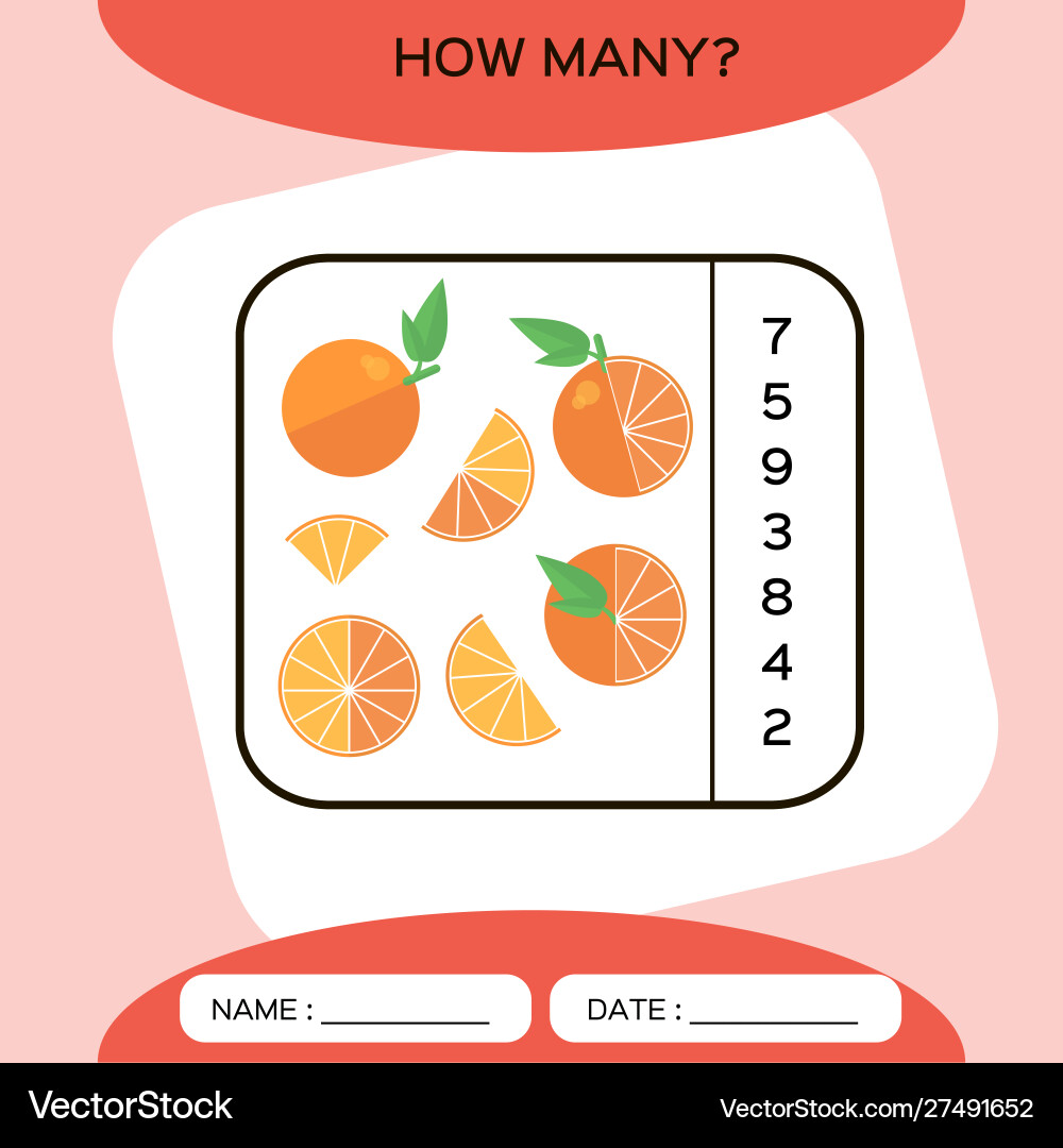 How many count game education counting How many count game education counting vector image
