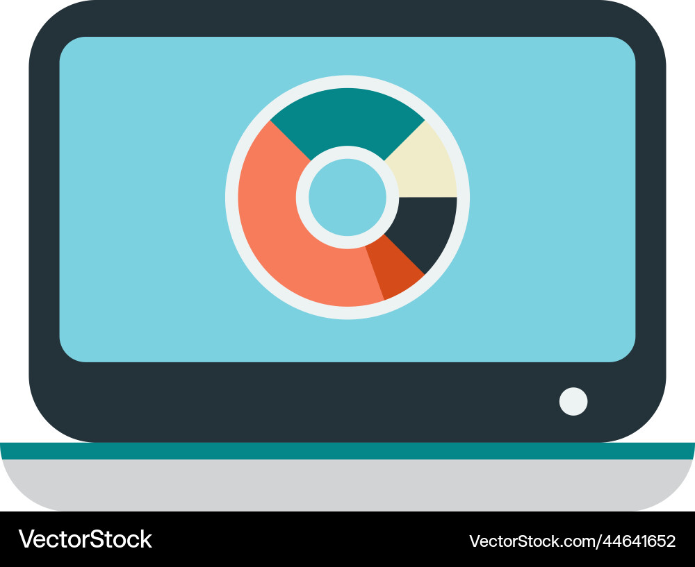 Laptop and synchronization in minimal style Laptop and synchronization in minimal style Vector Image