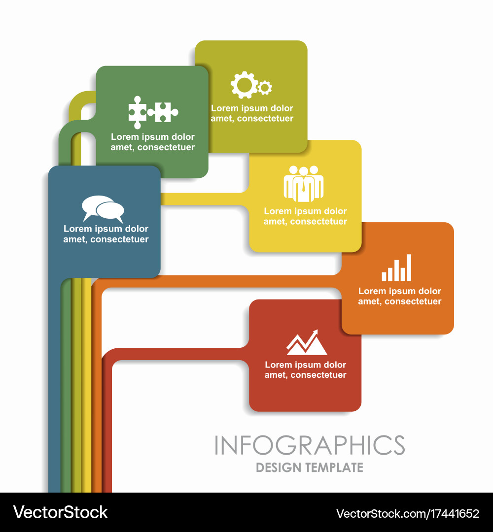 Modern Workflow Template Vector Image