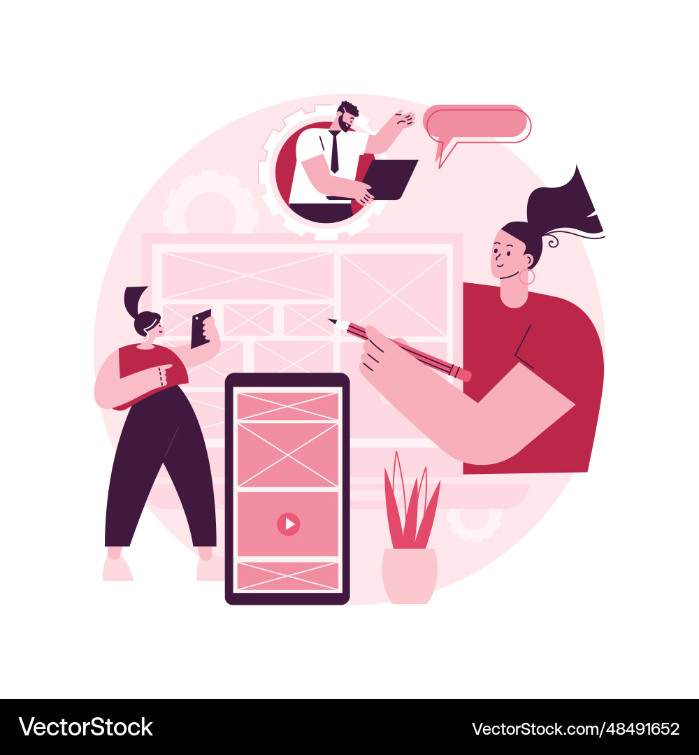 Prototyping abstract concept vector image