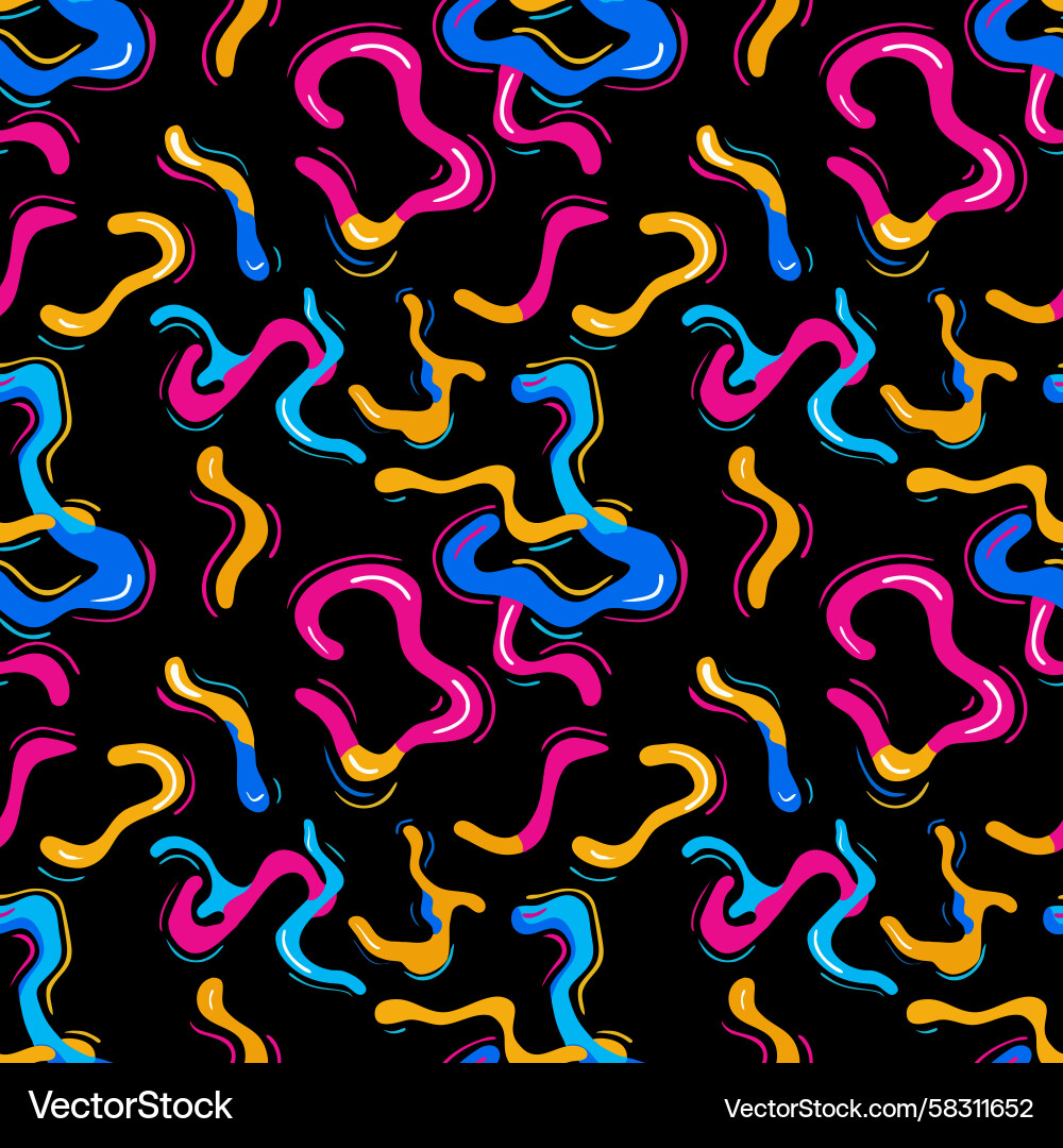 Retro Colorful Wave Pattern Vector Image