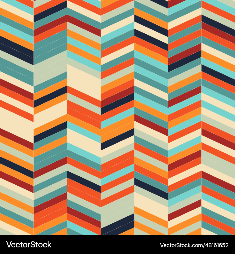 Retro herringbone style pattern design vector image