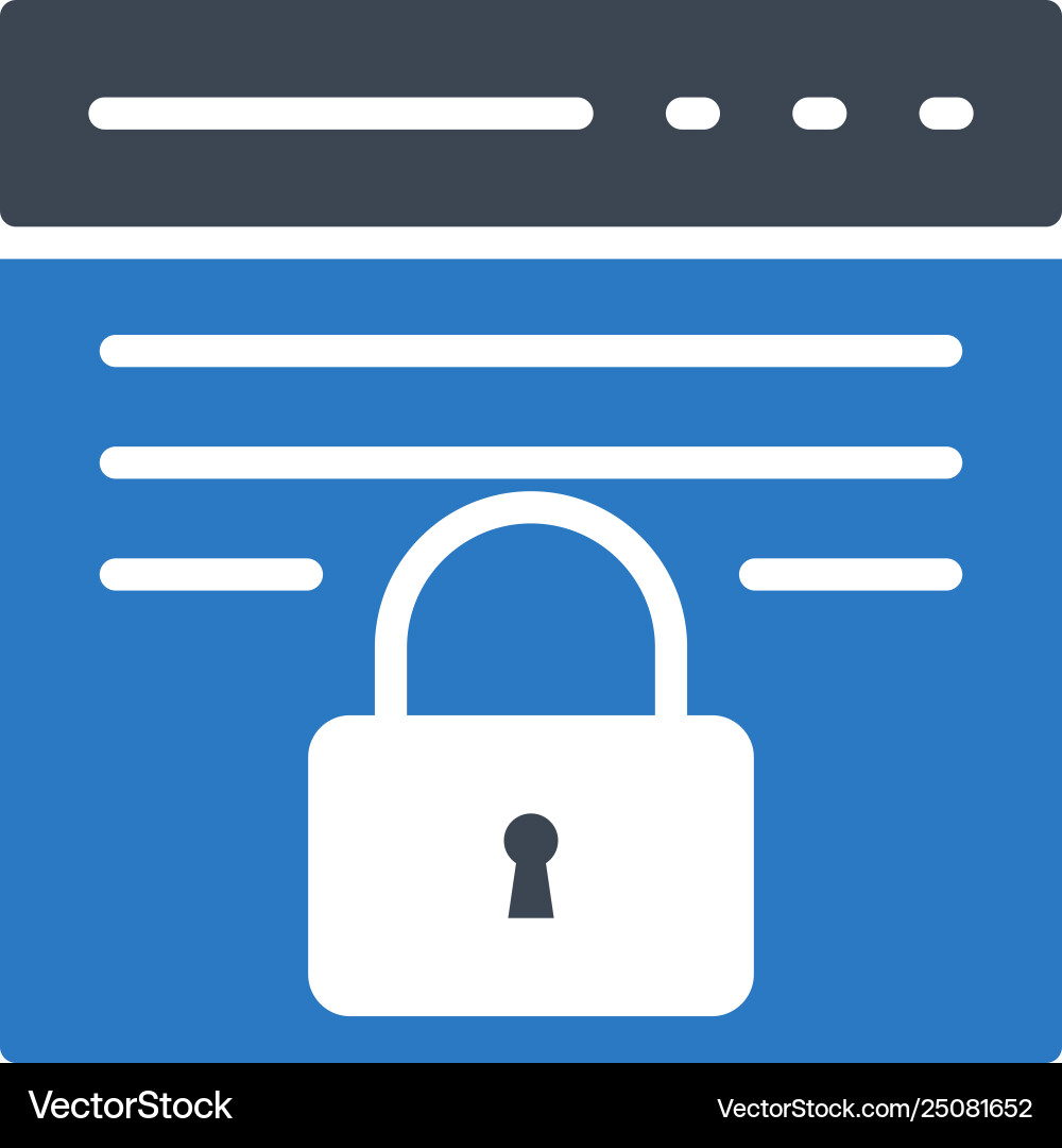 Secure browser Secure browser vector image