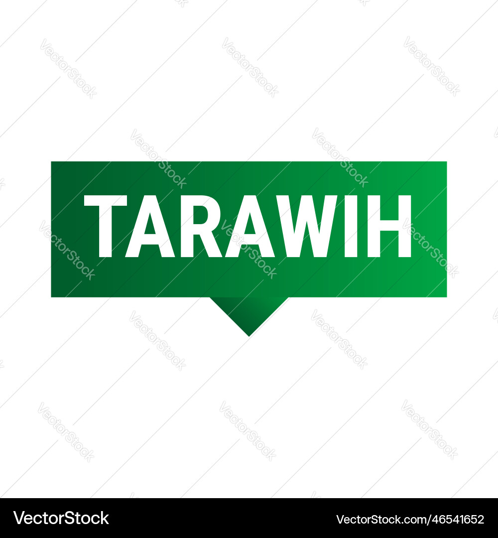Tarawih guide dark green callout banner with tips Tarawih guide dark green callout banner with tips vector image