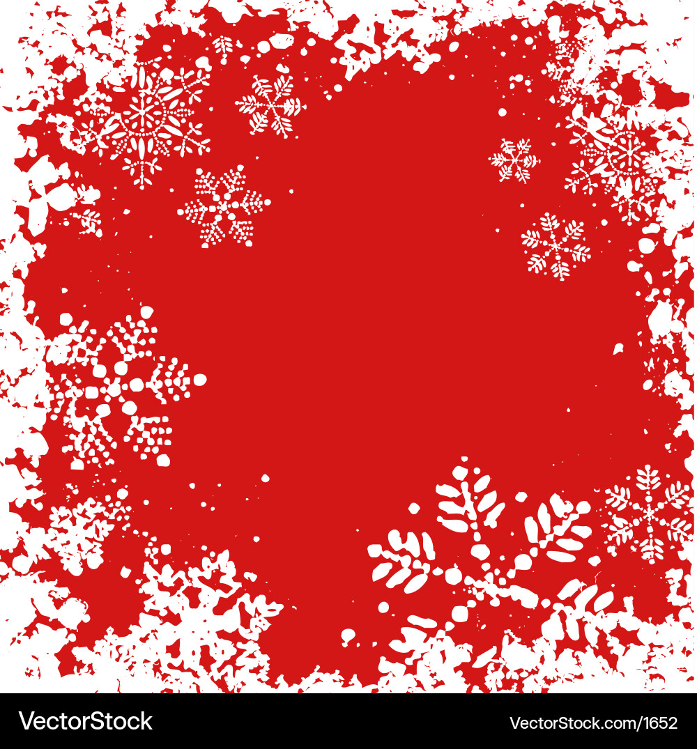 Winter Grunge Snowflake Background vector image