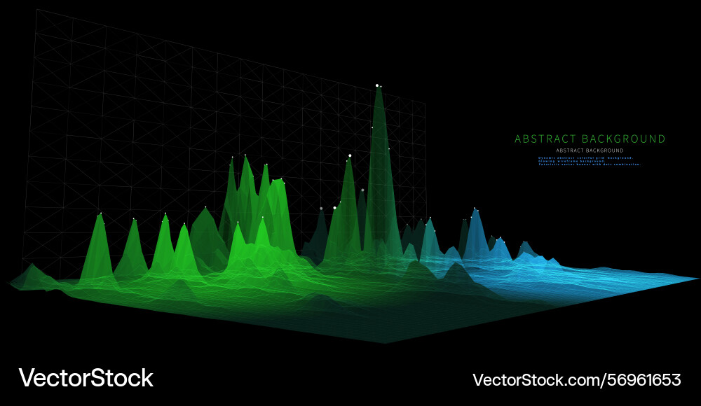 Abstract background color graph and data points vector image