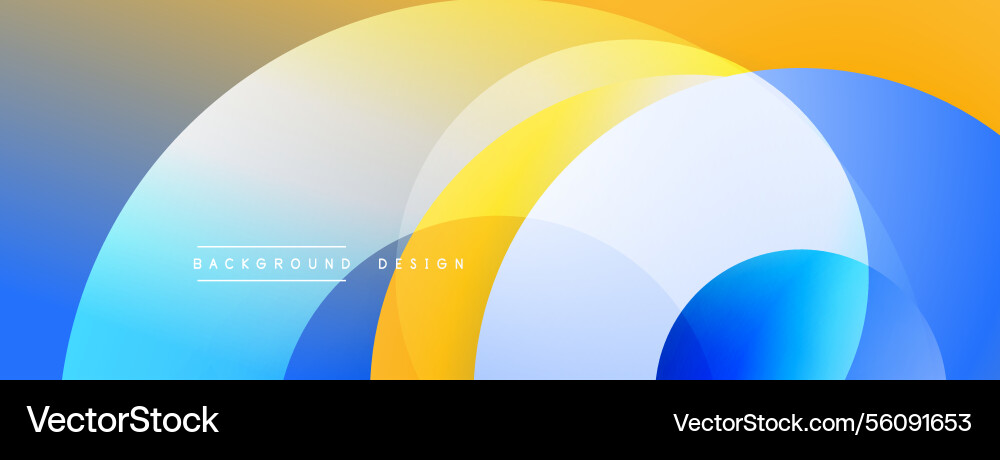 Abstract composition with layered circular Vector Image