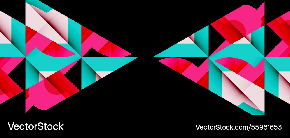 Abstract geometric composition with interlocking Vector Image