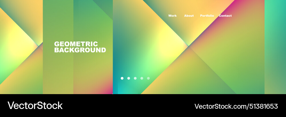 Colorful fluid gradient triangles and squares web Colorful fluid gradient triangles and squares web Vector Image