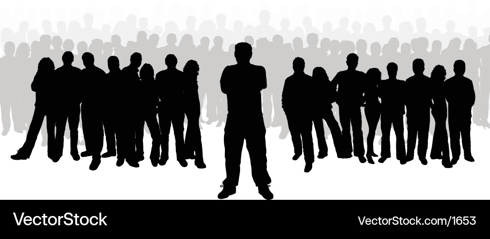 Simple Crowd Vector Image Crowd Gathering Royalty Free Vector Image - VectorStock