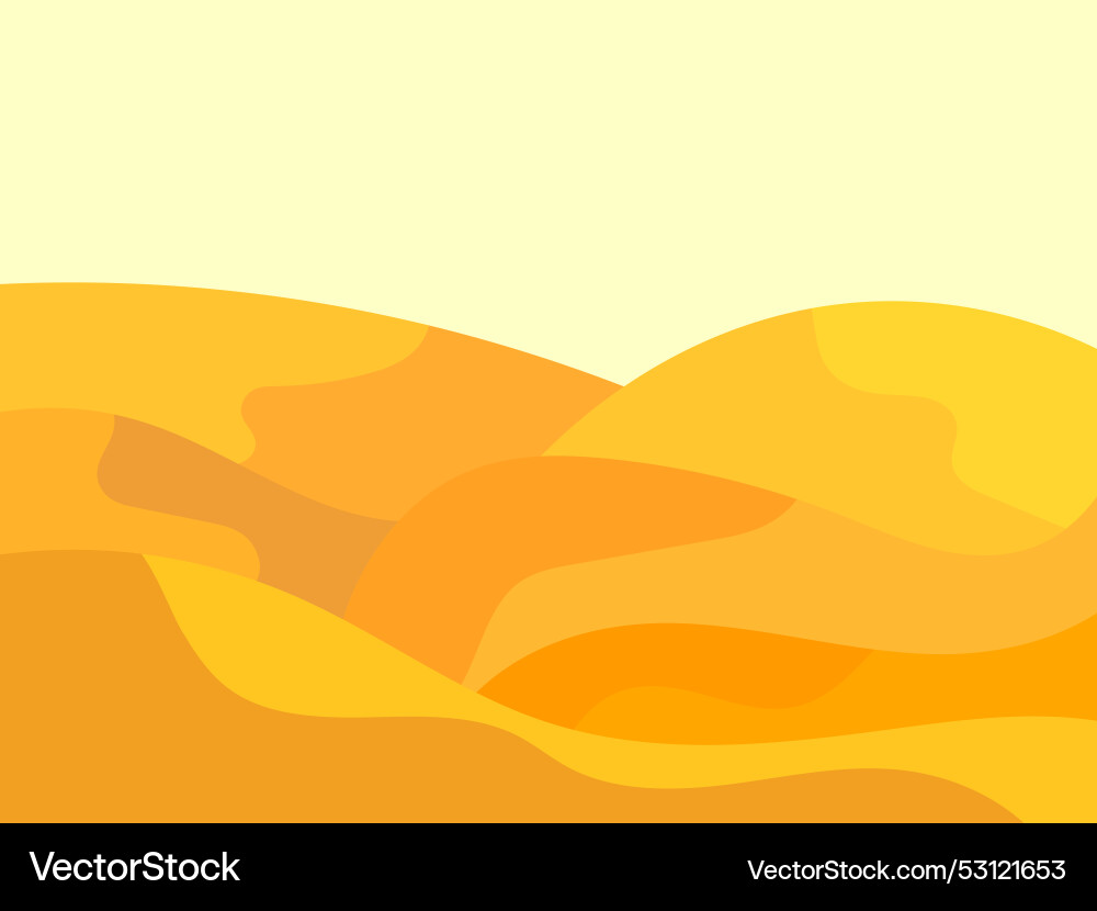 Desert landscape with dunes in a minimalist style Desert landscape with dunes in a minimalist style vector image