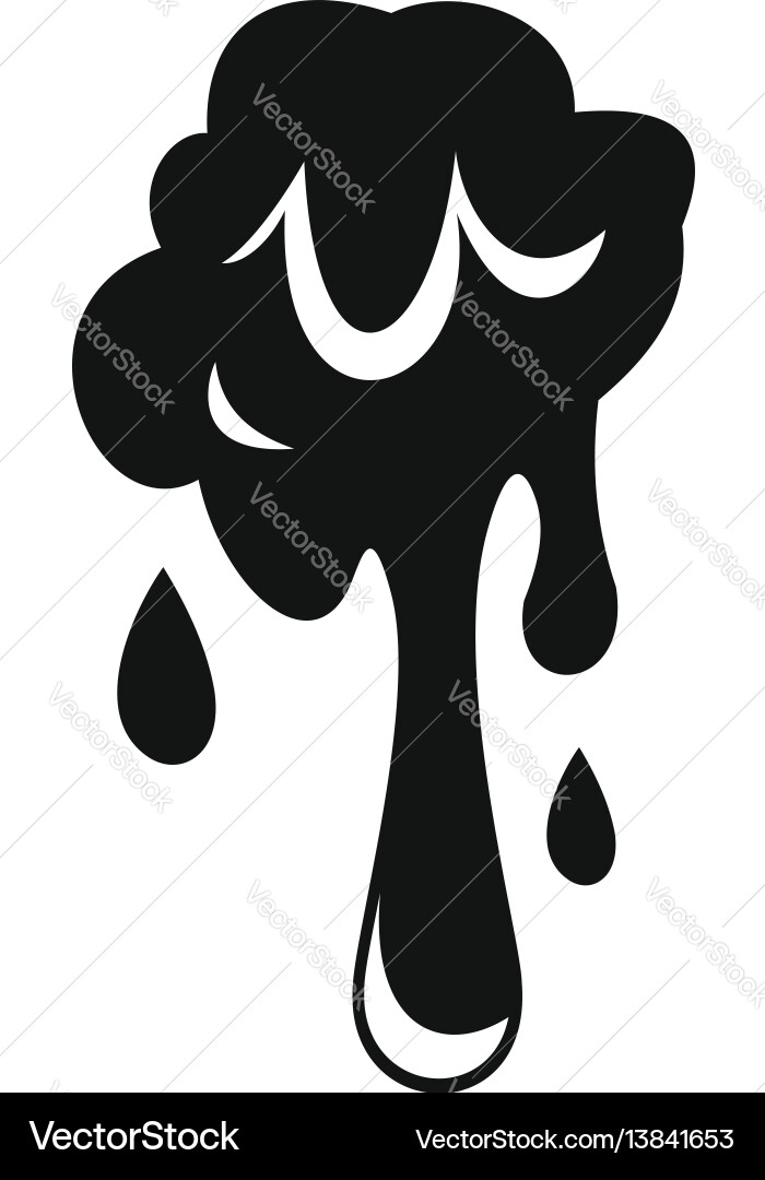Dripping slime icon simple style Dripping slime icon simple style vector image